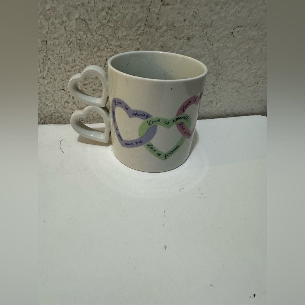Avon Sweet Sentiments Coffee Tea Mug Heart Shaped Handles